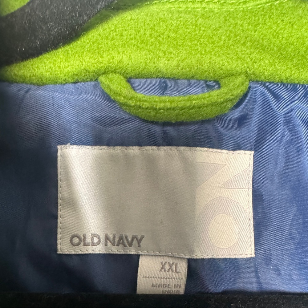 Old Navy Wool Pea Coat Y2K Green Sz XXL - Picture 5 of 6